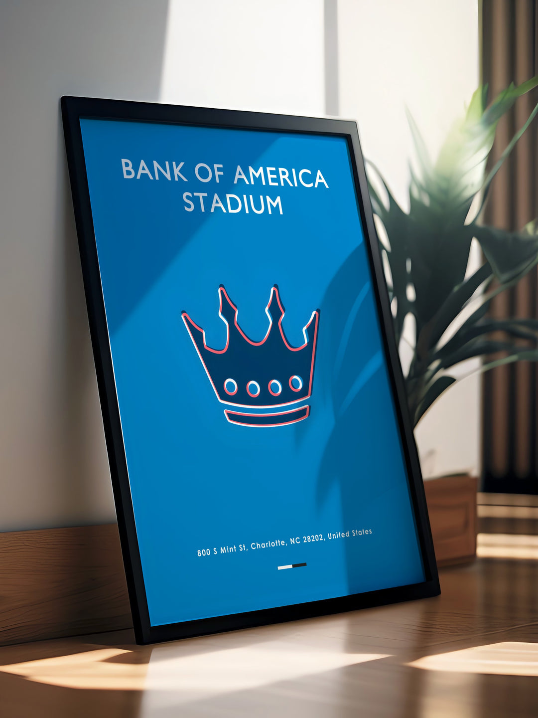 Gift for Him or Her featuring a stunning portrayal of the Carolina Panthers Bank of America Stadium perfect for birthdays anniversaries and special occasions