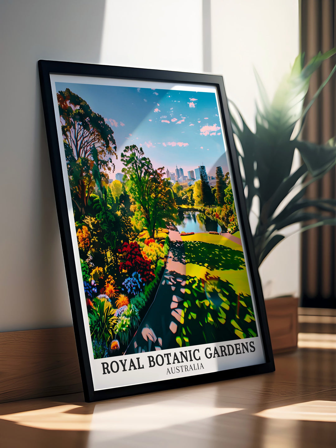 Enhance your decor with this Southern Lawn Melbourne Gardens wall art a perfect representation of the Royal Botanic Gardens that brings the peacefulness of nature into your living room office or bedroom