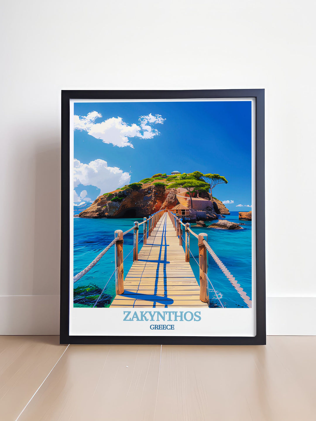 Cameo Island Prints showcasing the idyllic shores and peaceful ambiance of Zakynthos, perfect for bringing a touch of Greek island magic to your wall art collection.