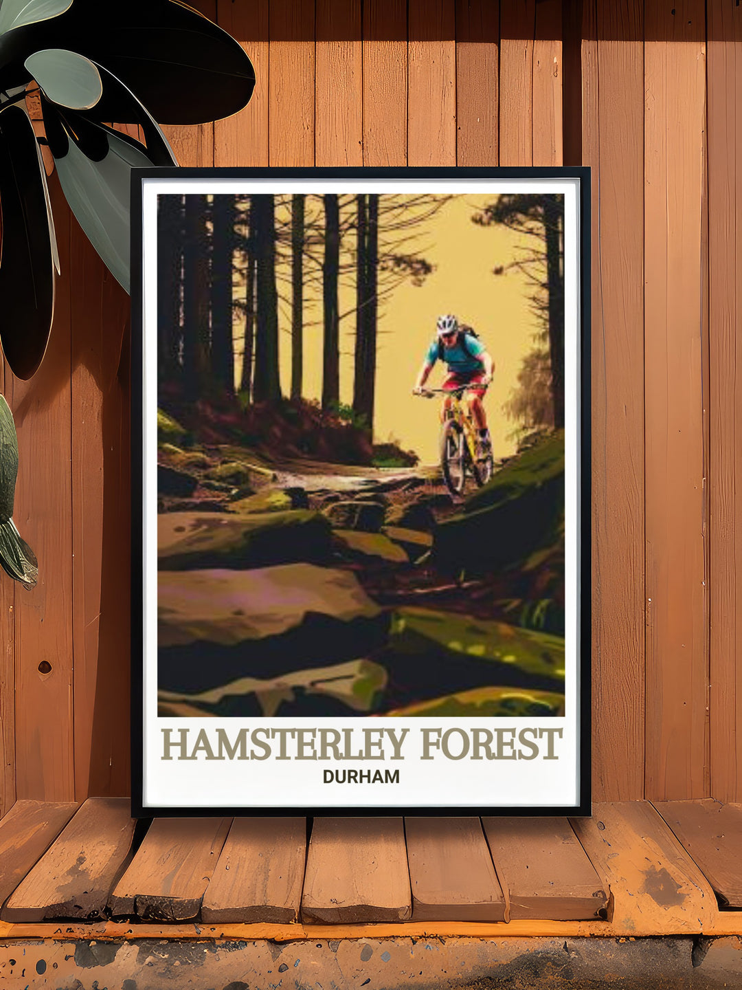 Hamsterley Forest Adventure Play Area artwork celebrating the beauty of the North Pennines and the thrill of mountain biking a perfect wall art addition for any room or an unforgettable gift for biking lovers