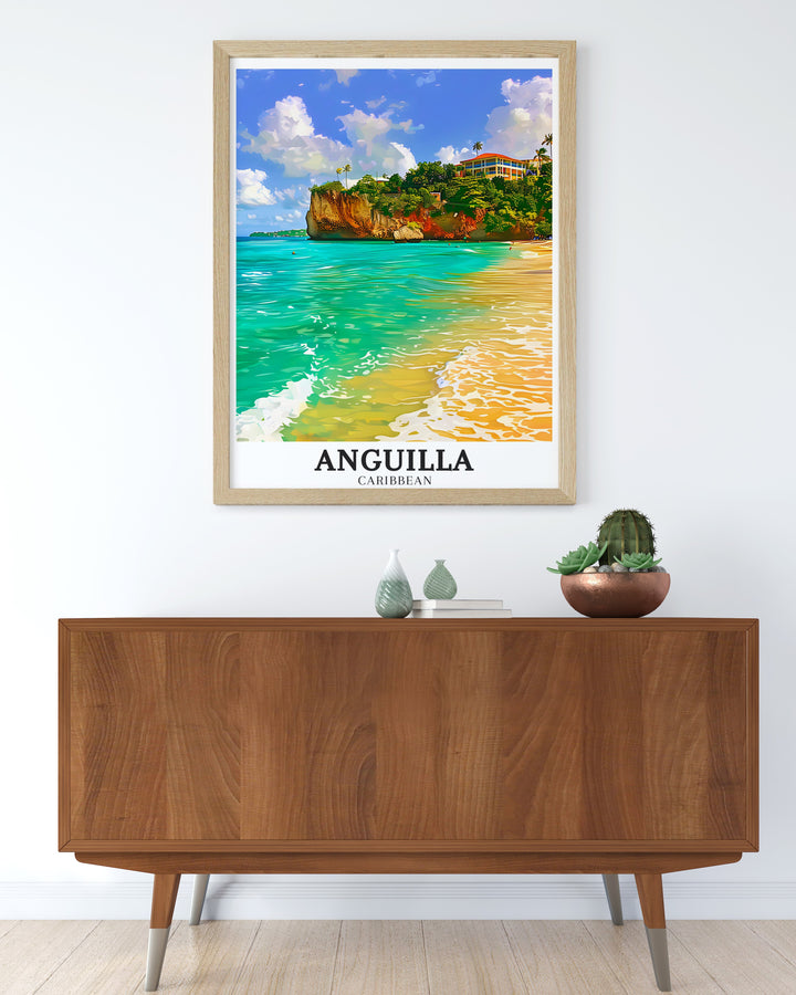 Anguilla Wall Art featuring Meads Bay Meads Bay Beach is ideal for transforming your home into a Caribbean retreat with its vibrant depiction of Anguillas natural beauty making it an excellent addition to any coastal or contemporary interior decor