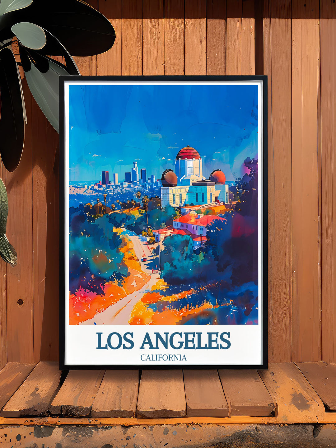 Mount Hollywood and Griffith park modern prints offering a blend of urban and natural beauty making it a versatile addition to any decor style