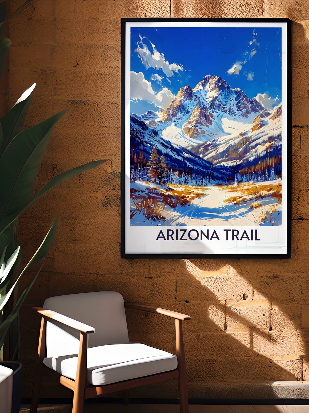 Arizona Trail print and San Francisco Peaks Park map designed for avid hikers and adventurers showcasing the beauty and challenge of these famous trails perfect for inspiring your next outdoor journey.