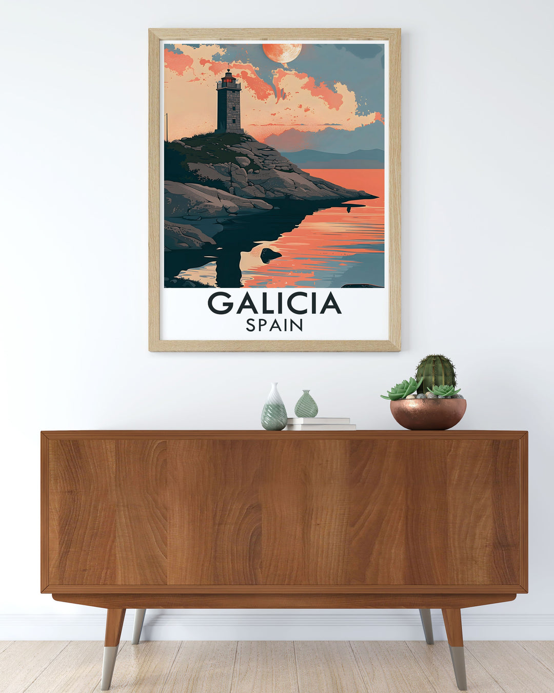A vibrant depiction of the Tower of Hercules, capturing its timeless beauty and the surrounding natural landscapes of Galicia.