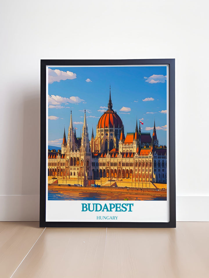 Stunning Budapest wall art showcasing the iconic Parliament Building ideal for modern decor and gifting on special occasions