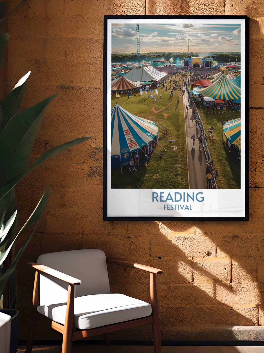 Festival Ground artwork depicting the thrilling moments of the Reading Festival with dynamic crowd and stage details perfect for music festival enthusiasts