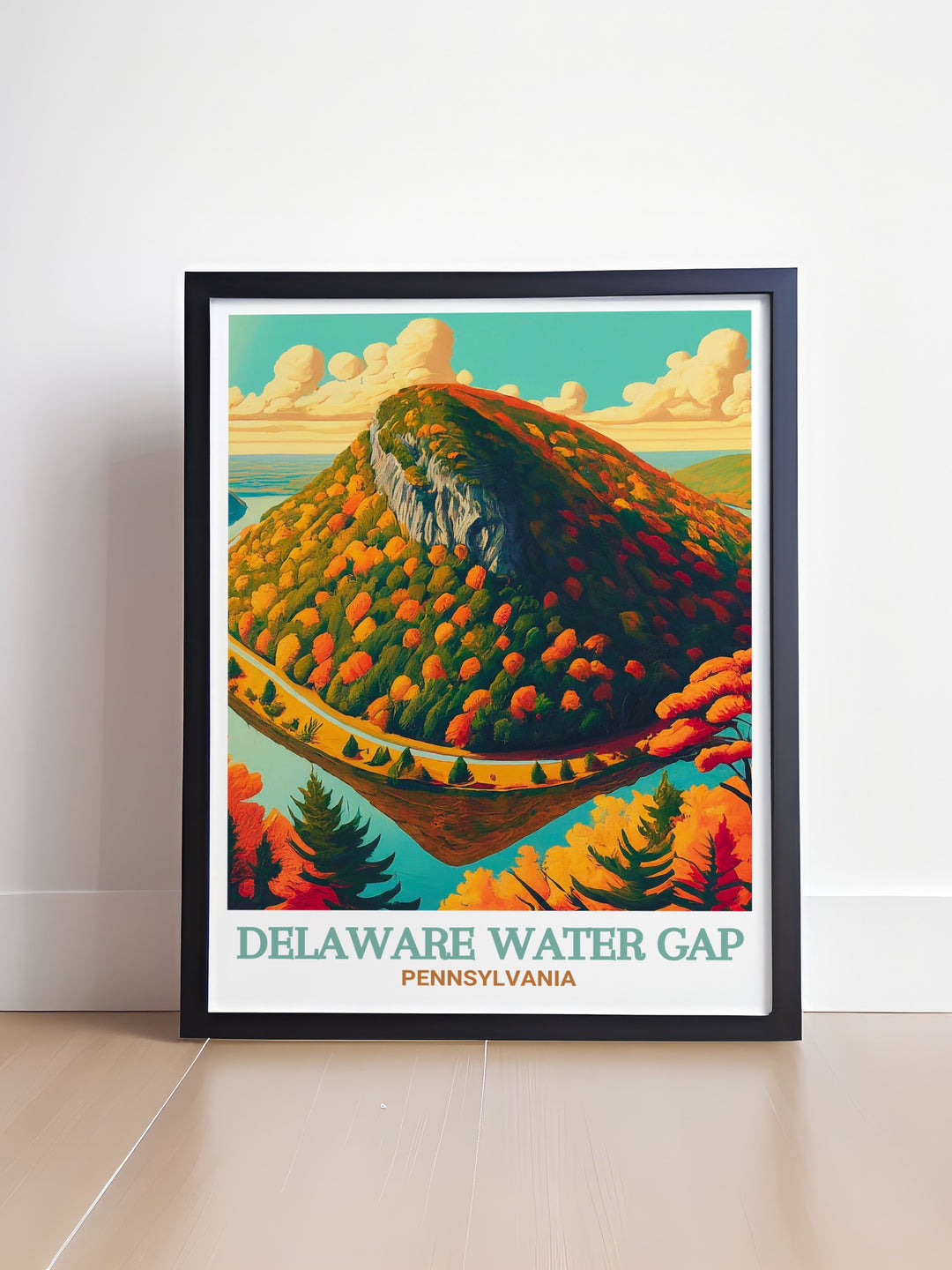 Mount Tammany and the Delaware Water Gap come together in this travel print, offering a perfect blend of rugged adventure and serene landscapes. Ideal for anyone looking to celebrate Pennsylvanias outdoor treasures through art.