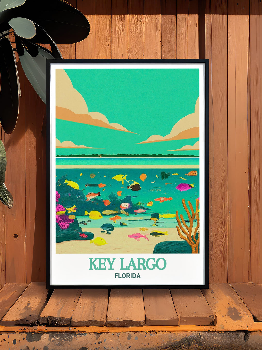 Florida travel prints featuring Key Largo and John Pennekamp Coral Reef State Park offer a beautiful reminder of the states natural beauty with vibrant artwork that enhances any home decor while adding a sense of adventure and relaxation to your living space.