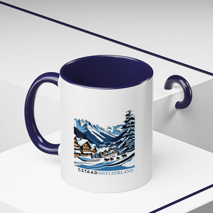 Enjoy your favorite beverage with this Gstaad Switzerland mug, highlighting the region’s alpine elegance. Dishwasher-safe and durable, it is a meaningful gift or keepsake for fans of Gstaad’s natural beauty.