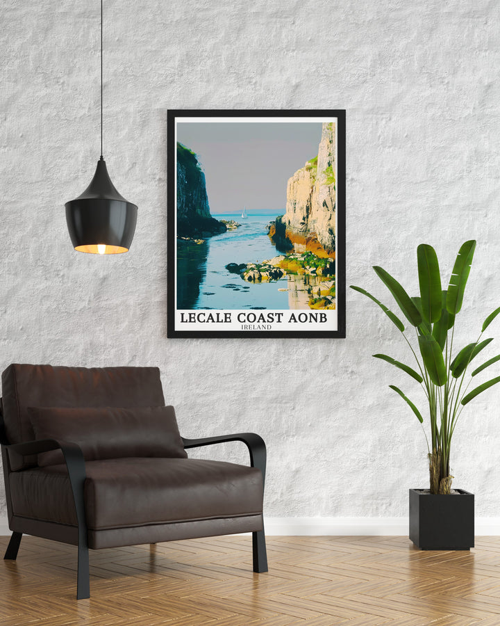 Lecale Coast AONB travel posters. Capturing the scenic beauty of Lecale Coast AONB, Lecale Way, and Lecale Peninsula, these travel posters bring the essence of Northern Ireland into your home. Perfect for nature enthusiasts and art lovers.