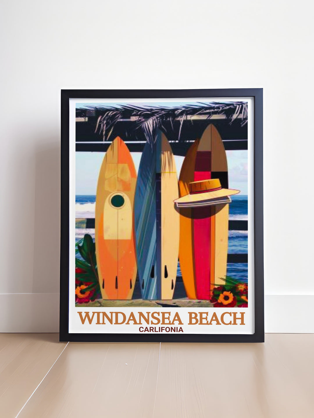 Elegant Windansea Beach Shack Art print showcasing the natural beauty of San Diegos iconic beach shack perfect for any room. This vintage poster is a wonderful addition to wall art and makes an excellent personalized gift.