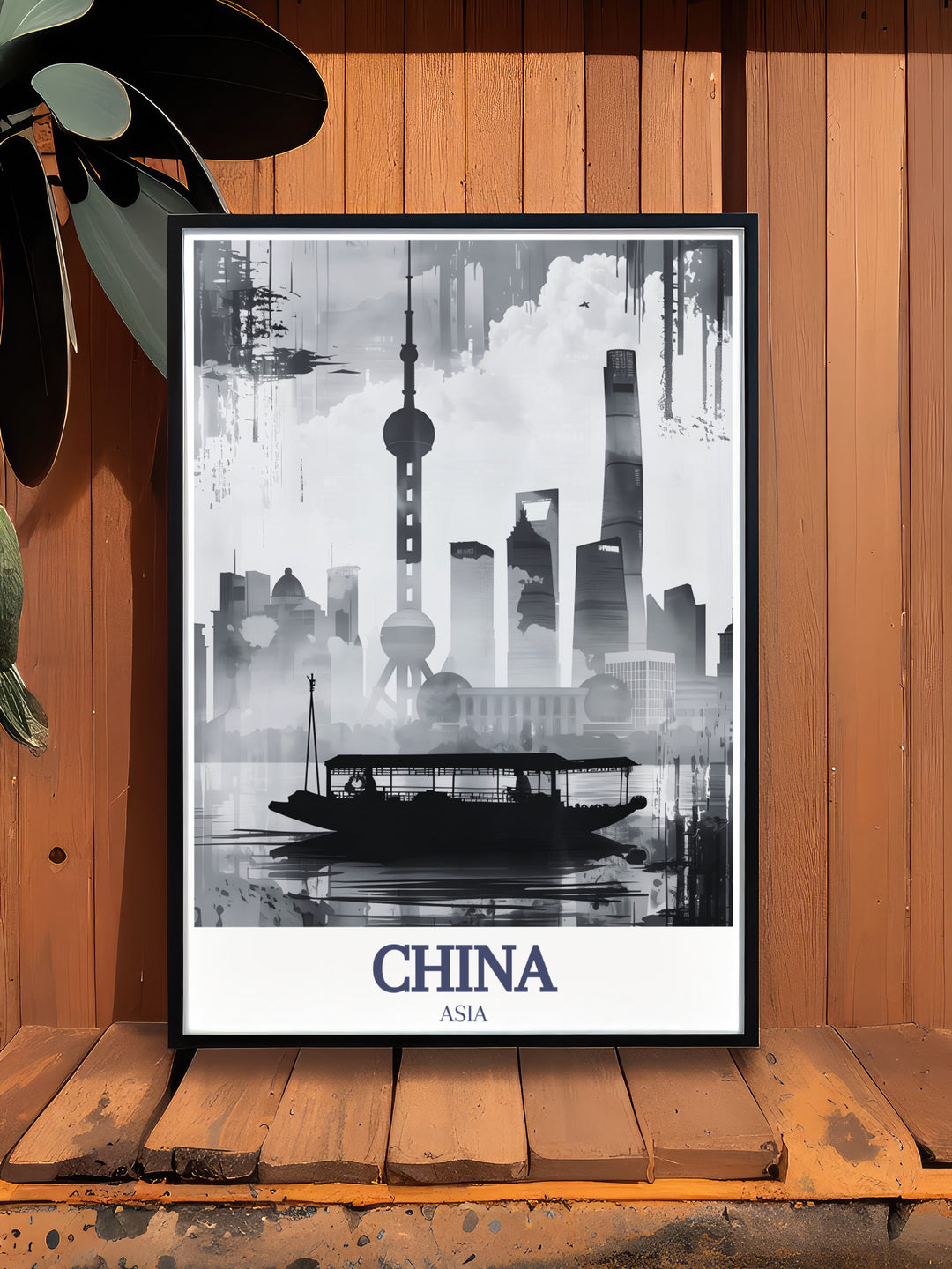 This Shanghai travel poster highlights the citys famous skyline, focusing on the Oriental Pearl Tower and the Shanghai Tower. Ideal for home or office decor, the print offers a stunning representation of the citys blend of modern architecture and cultural heritage. Its detailed design and vibrant colors make it a unique gift or addition to any room, perfect for art lovers and travelers alike.