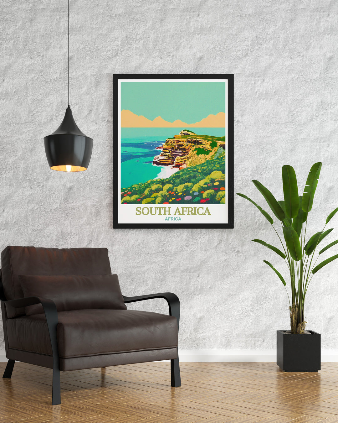 Cape of Good Hope art print showcasing the dramatic scenery and historical significance of this landmark. This artwork is ideal for enhancing your home decor, offering a visual journey to the southern tip of Africa and the natural beauty it represents.