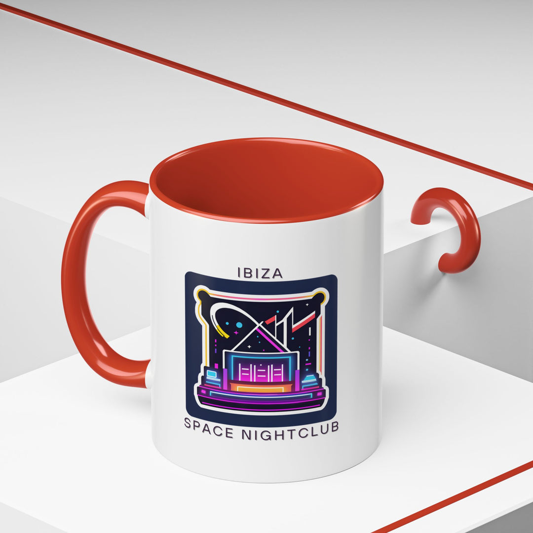 Bring home a piece of Ibiza with this beautifully crafted Space Nightclub mug showcasing the islands picturesque scenery. Made from high-quality ceramic, dishwasher and microwave safe, perfect for daily use or as a thoughtful gift for friends and family.