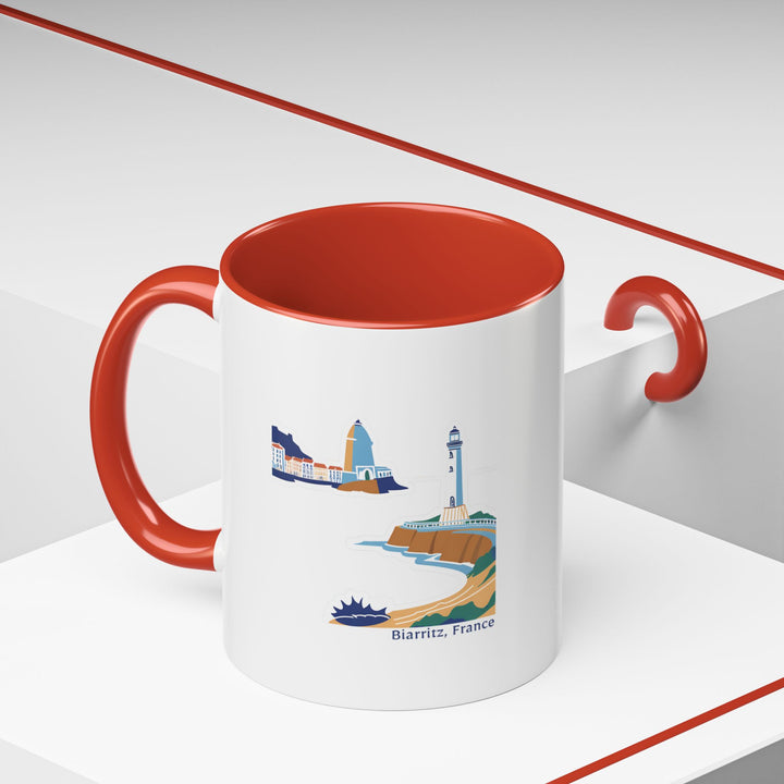 Bring the beauty of Biarritz into your daily routine with this stunning French mug. Featuring intricate designs of Biarritz’s beaches, it is perfect for enjoying your coffee or tea. Dishwasher and microwave safe, this mug makes a great gift for travelers.