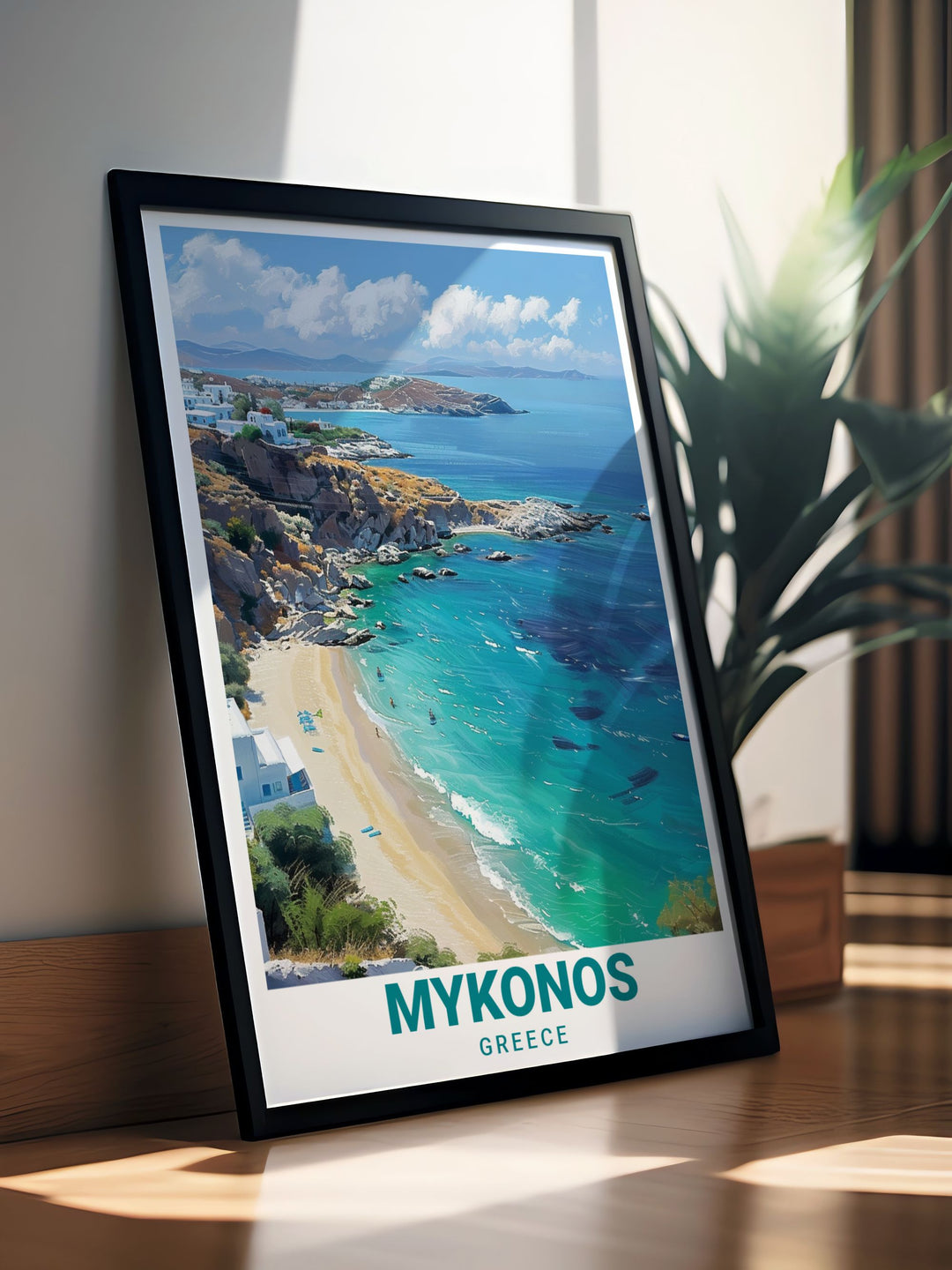 Celebrate special occasions with our Mykonos artwork from Elia Beach perfect for anniversary gifts birthday gifts Christmas gifts and personalized gifts