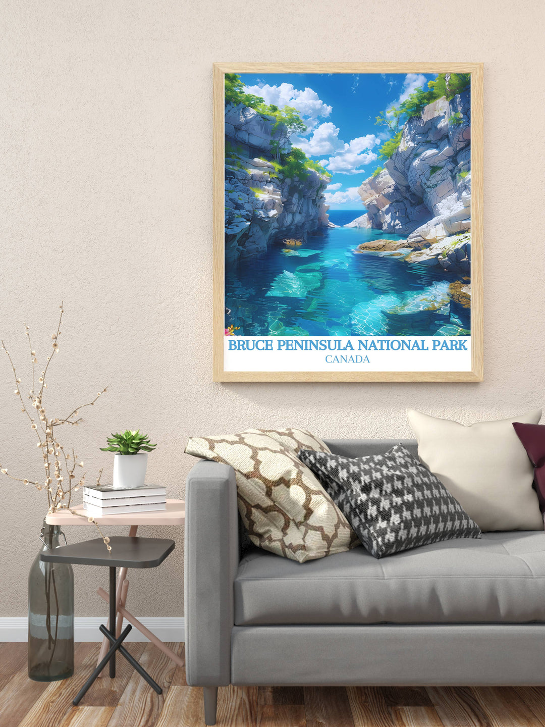 The Grotto Landscape Print brings the enchanting scenery of this iconic location to life perfect for enhancing your living space with a touch of natural beauty and inspiring a sense of adventure