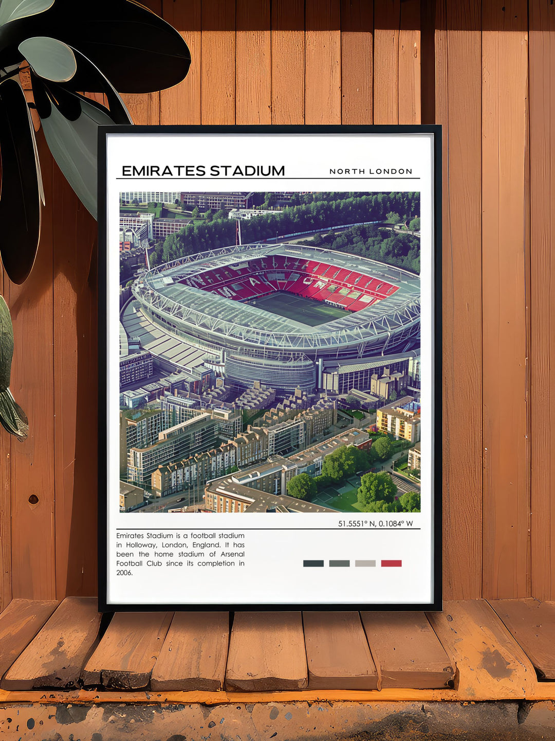 Custom wall print reflecting the grandeur of Emirates Stadium, celebrating its architectural and cultural significance.