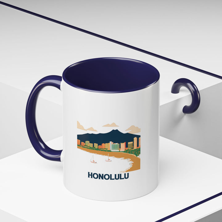 A perfect tribute to Honolulu, this ceramic mug showcases stunning designs inspired by the city’s heritage. It is dishwasher-safe, durable, and makes a great keepsake or gift for coffee lovers.