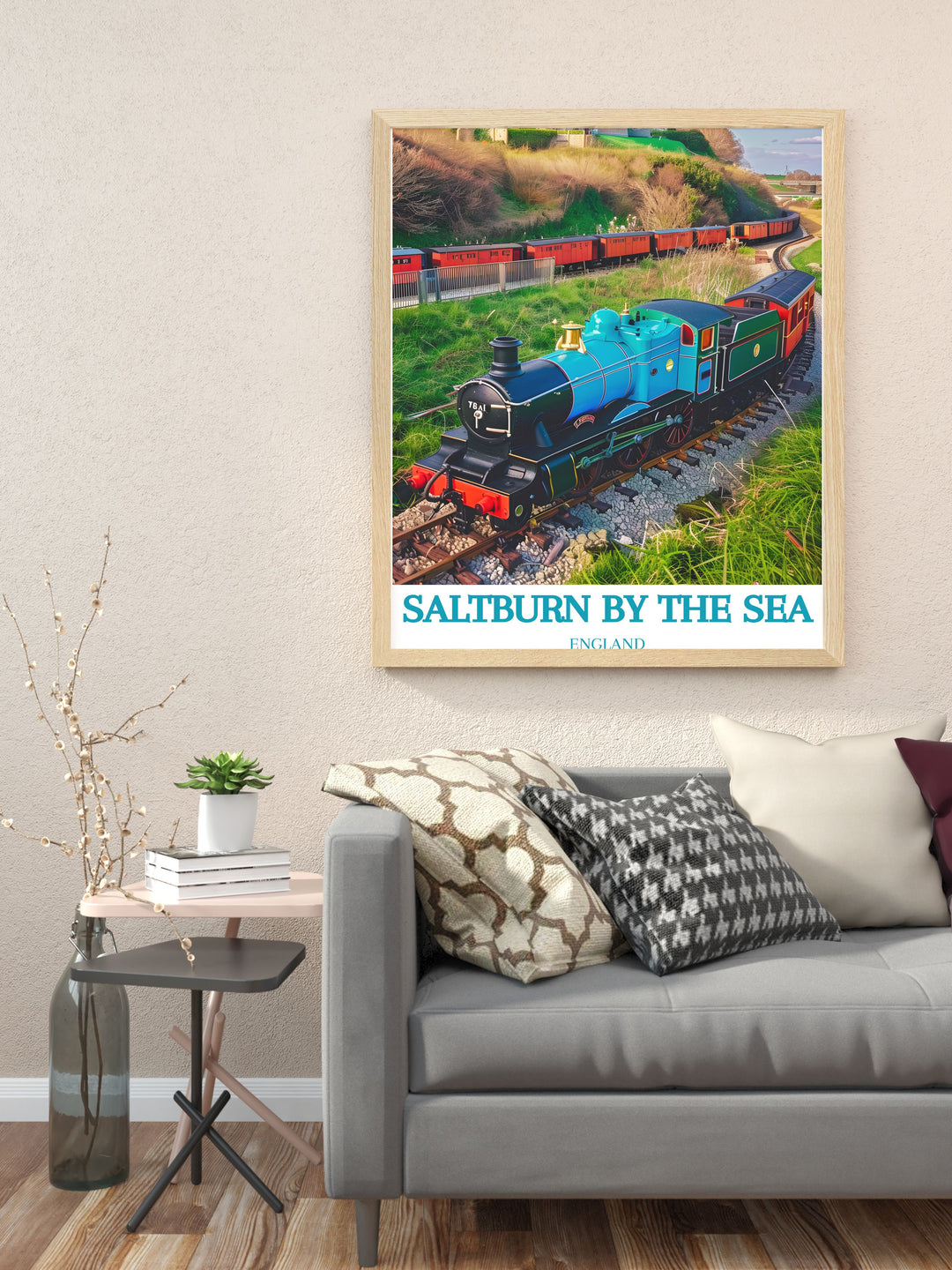 Saltburn Miniature Railway modern prints with detailed artwork of Saltburn by the Sea including Saltburn Cliff Lift Saltburn Pier and Whitby Yorkshire ideal for collectors and art lovers