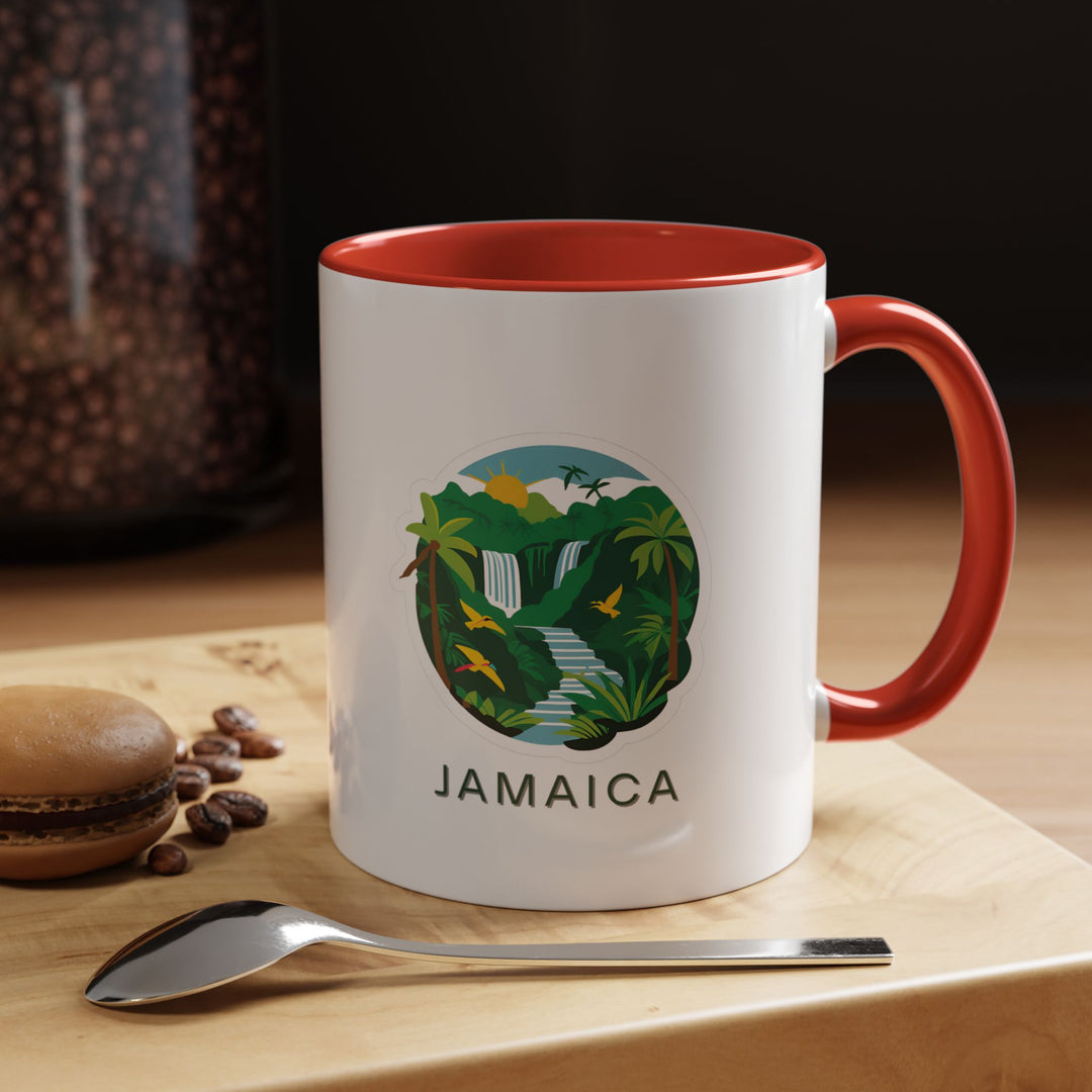 A beautifully crafted Jamaica mug celebrating the island’s scenic landscapes. Perfect for enjoying coffee or tea, it features vibrant artwork and is both dishwasher and microwave safe. A great gift for anyone who loves Jamaica.