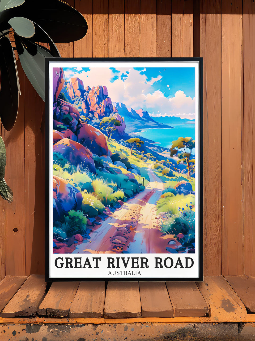 Freycinet National Park wall art offering a soothing and serene view of Australias natural beauty. This framed print is ideal for creating a calming space in your home, office, or living room, with its soft colors and detailed design.