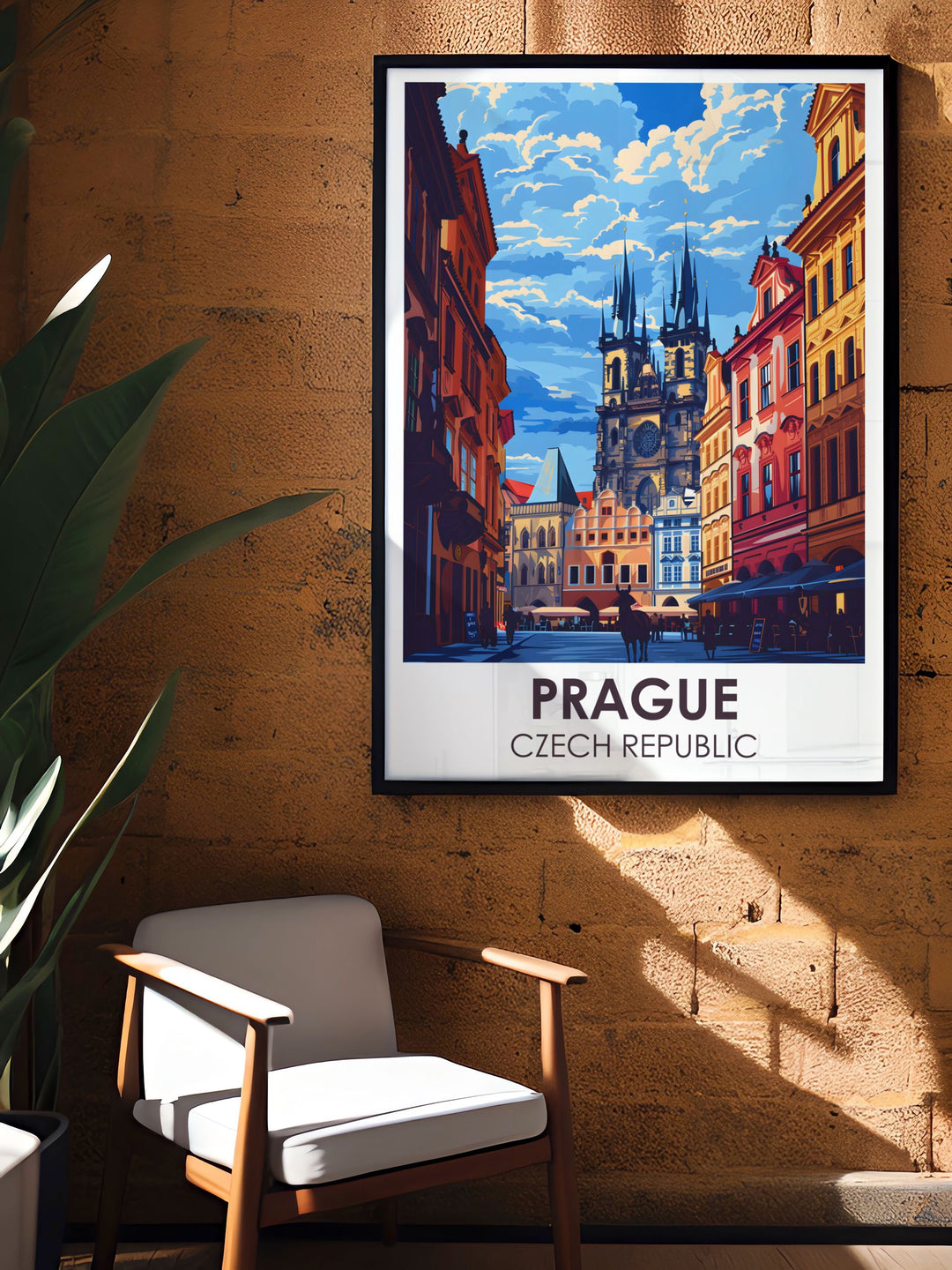 Old Town Square Prints featuring the historic charm of Prague. These Prague Art Prints are perfect for adding a touch of the Czech Republic to your home decor. Ideal for travel enthusiasts and art lovers.