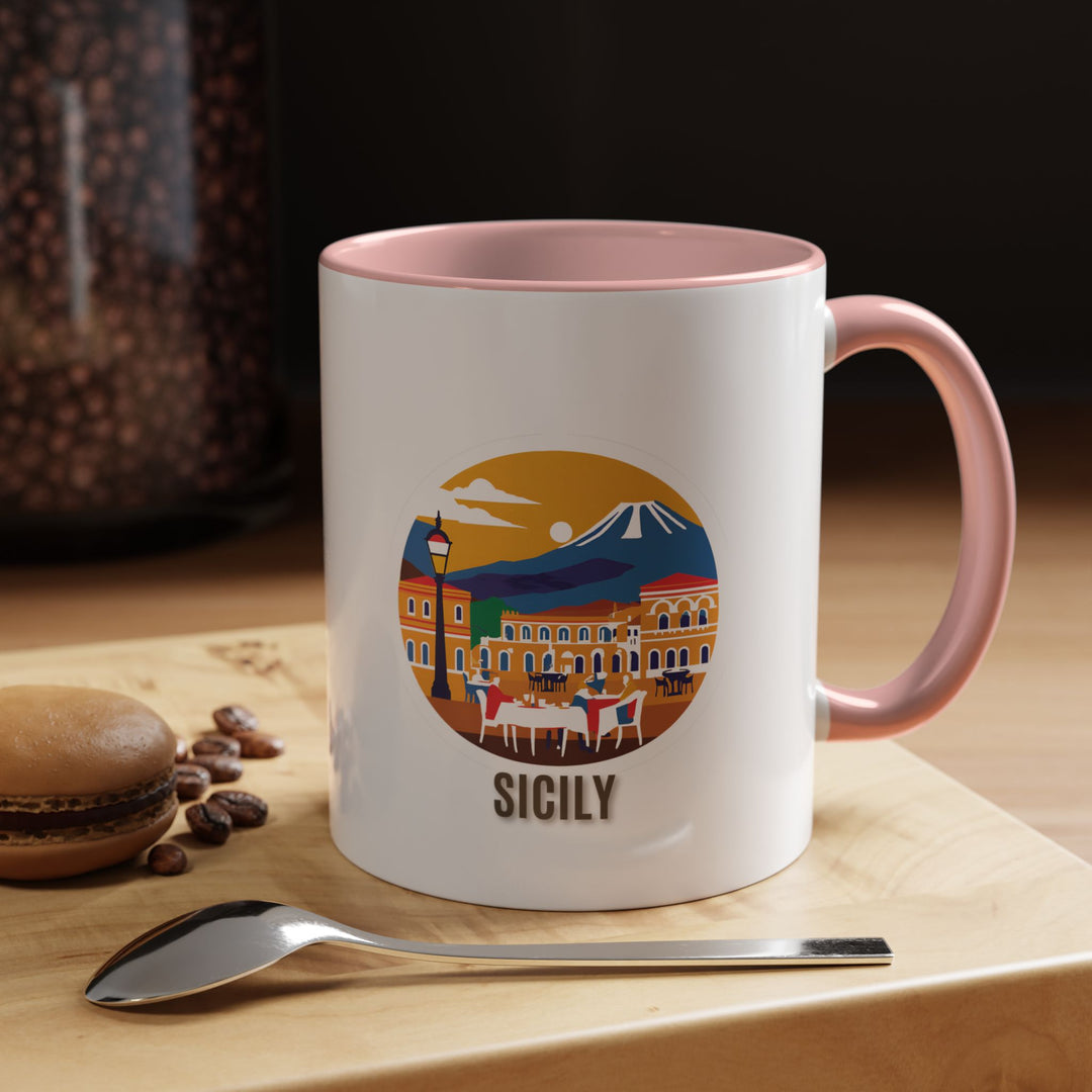 Enjoy the allure of Sicily with this artistic mug featuring detailed illustrations of its iconic sights and natural beauty. Durable and dishwasher-safe, ideal for coffee or tea lovers and makes a meaningful gift for travelers, art enthusiasts, or anyone fond of Sicilys charm.