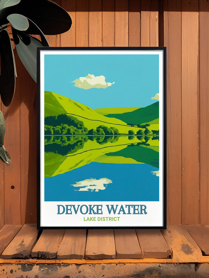 The peaceful shores of Devoke Water are beautifully captured in this detailed art print, offering a serene escape from the everyday. Perfect for those who love nature, this piece brings the essence of the Lake District into your living space.