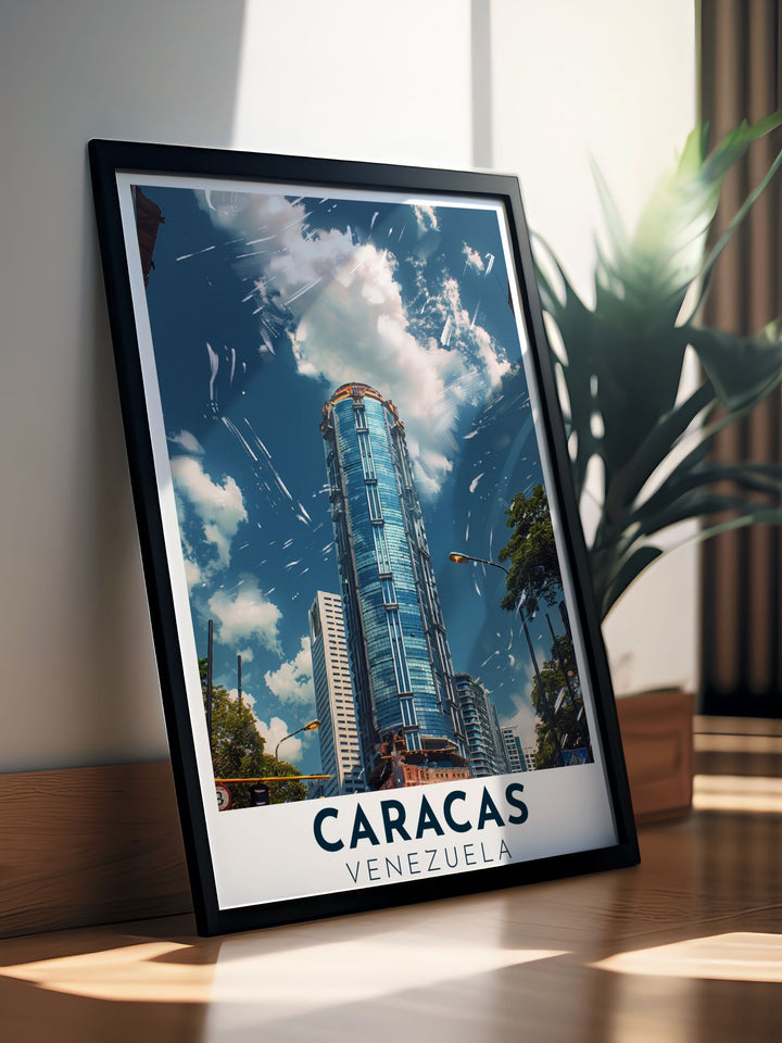 This poster artfully depicts Parque Central Complex and its role as a landmark in Caracas, offering a perfect blend of architectural marvels and urban landscapes for your decor.