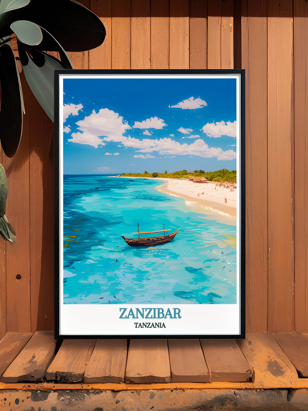 Eye catching Nungwi Beach decor showcasing the idyllic scenery of Zanzibar perfect for enhancing your home decor with unique and high quality prints that celebrate the charm and allure of this tropical paradise.