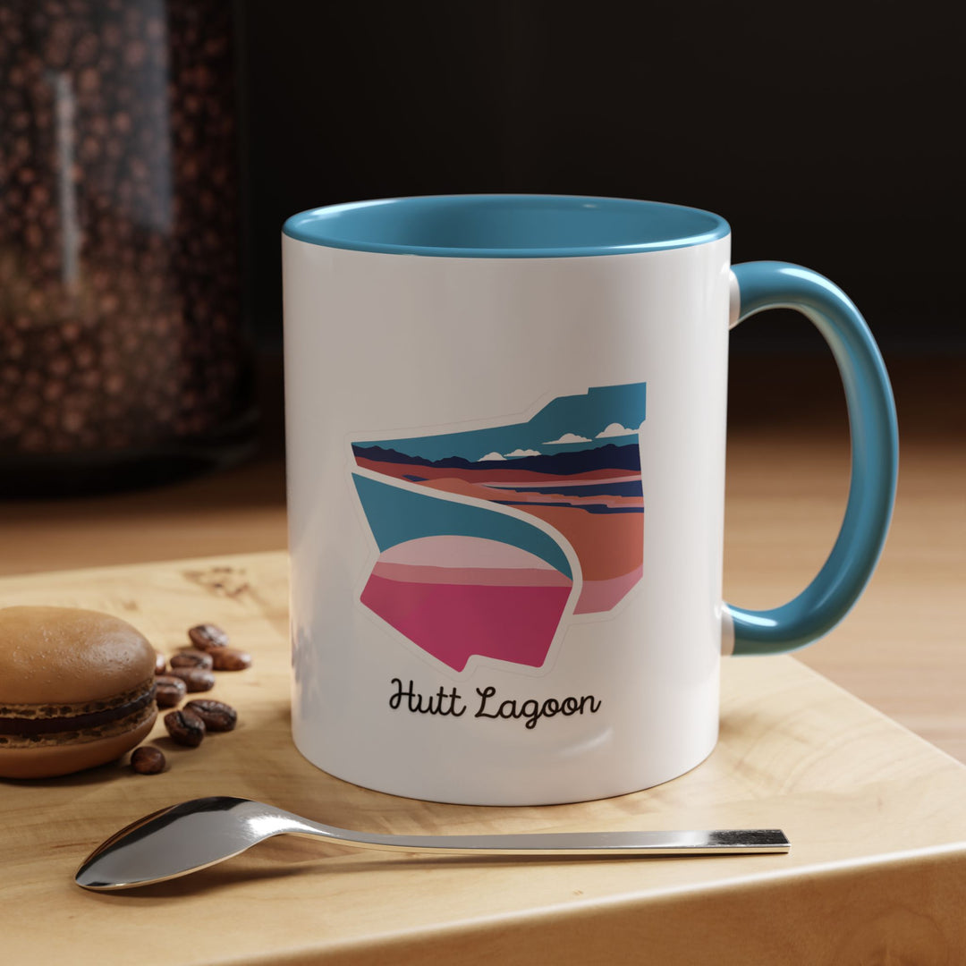 Celebrate Hutt Lagoon with this elegant ceramic mug, showcasing intricate artwork inspired by the Western Australian landmark. Dishwasher and microwave safe, it is a thoughtful gift for nature lovers and collectors.