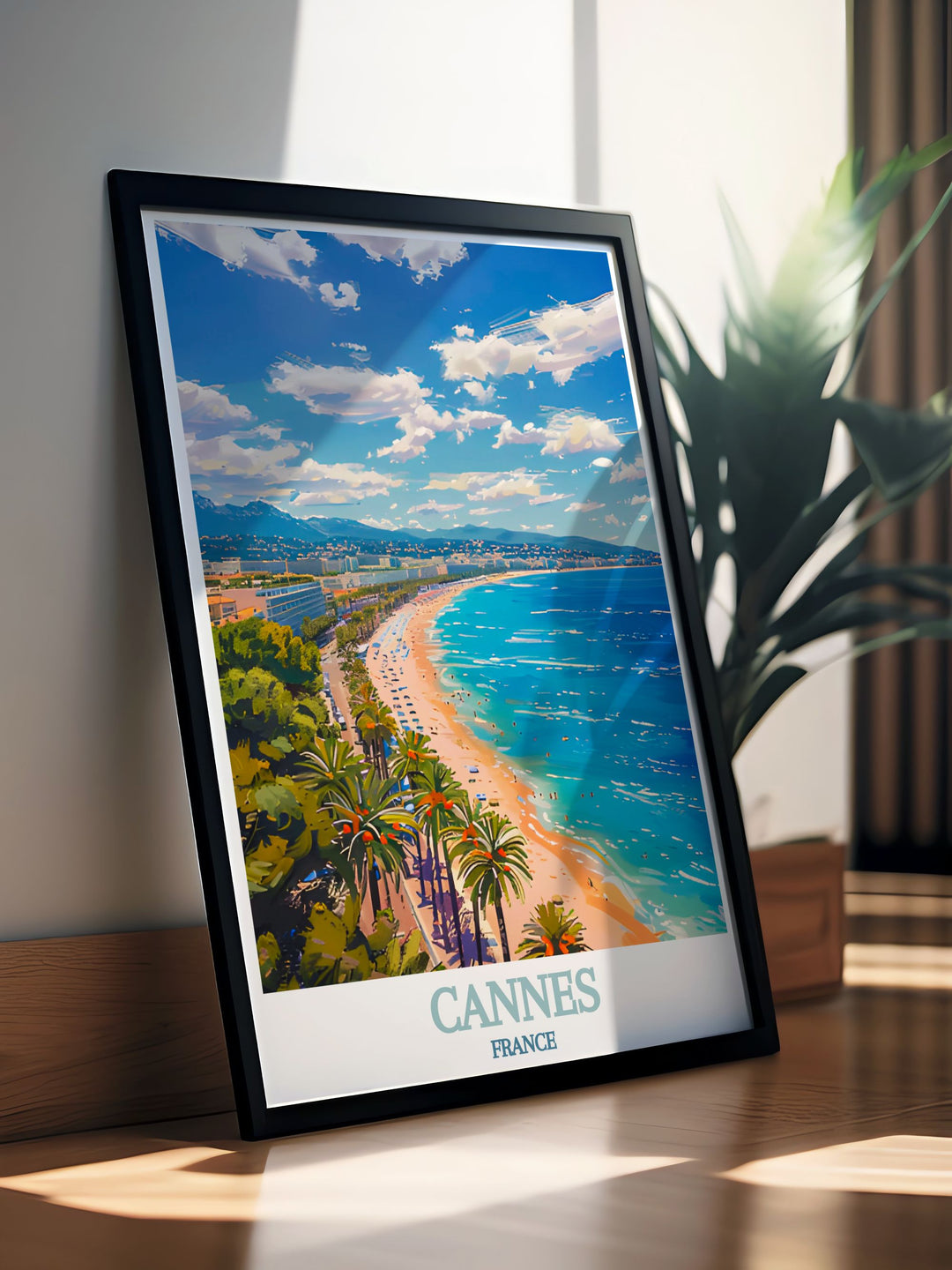 Captivating La Croisette vintage print depicting the luxurious ambiance of Cannes perfect for France art decor enthusiasts this France travel print adds a unique and stylish element to your home a great addition to any room that needs a touch of glamour