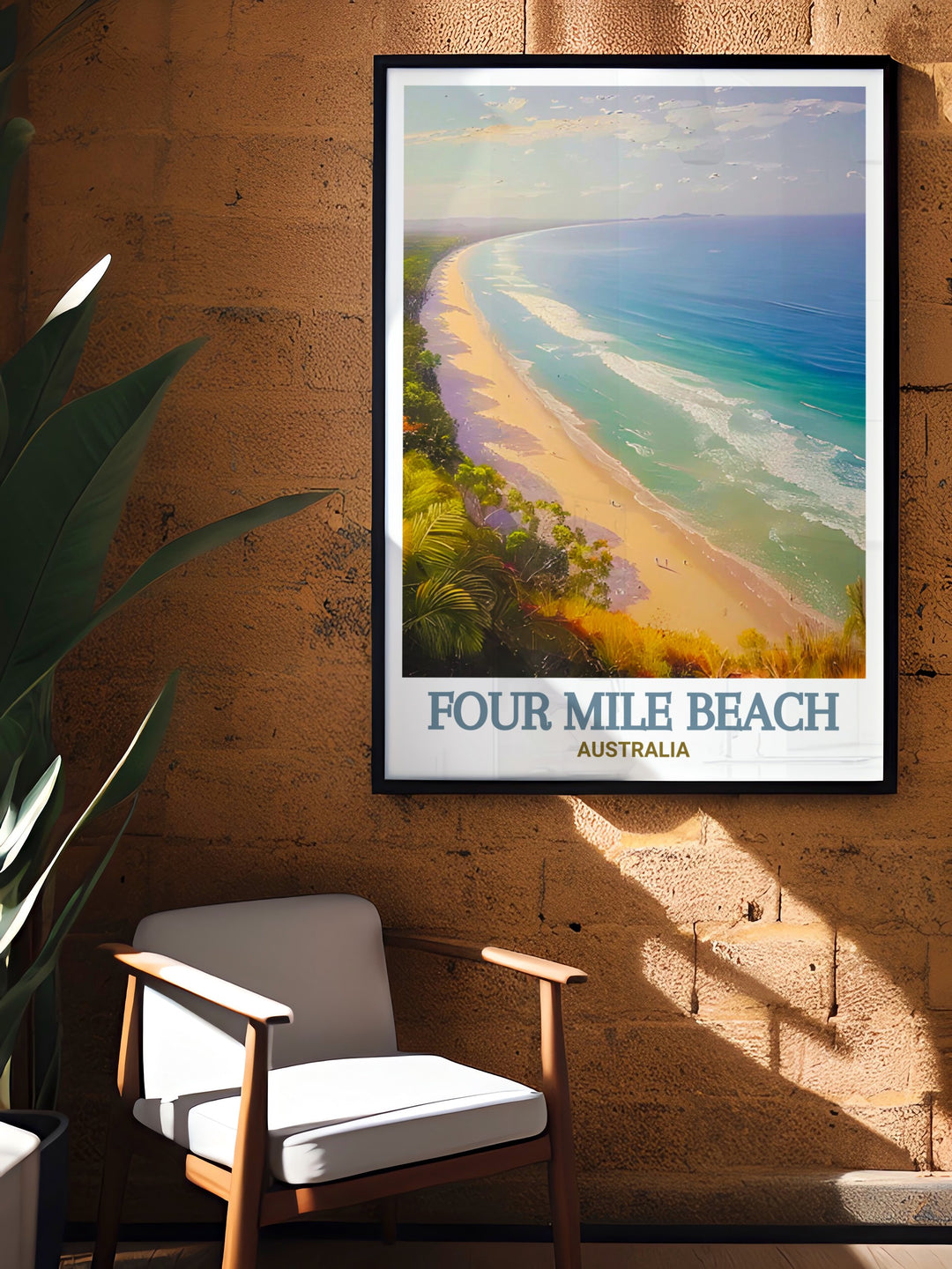 Australia art print capturing the natural beauty of Four Mile Beach a perfect travel gift for those who love Australia