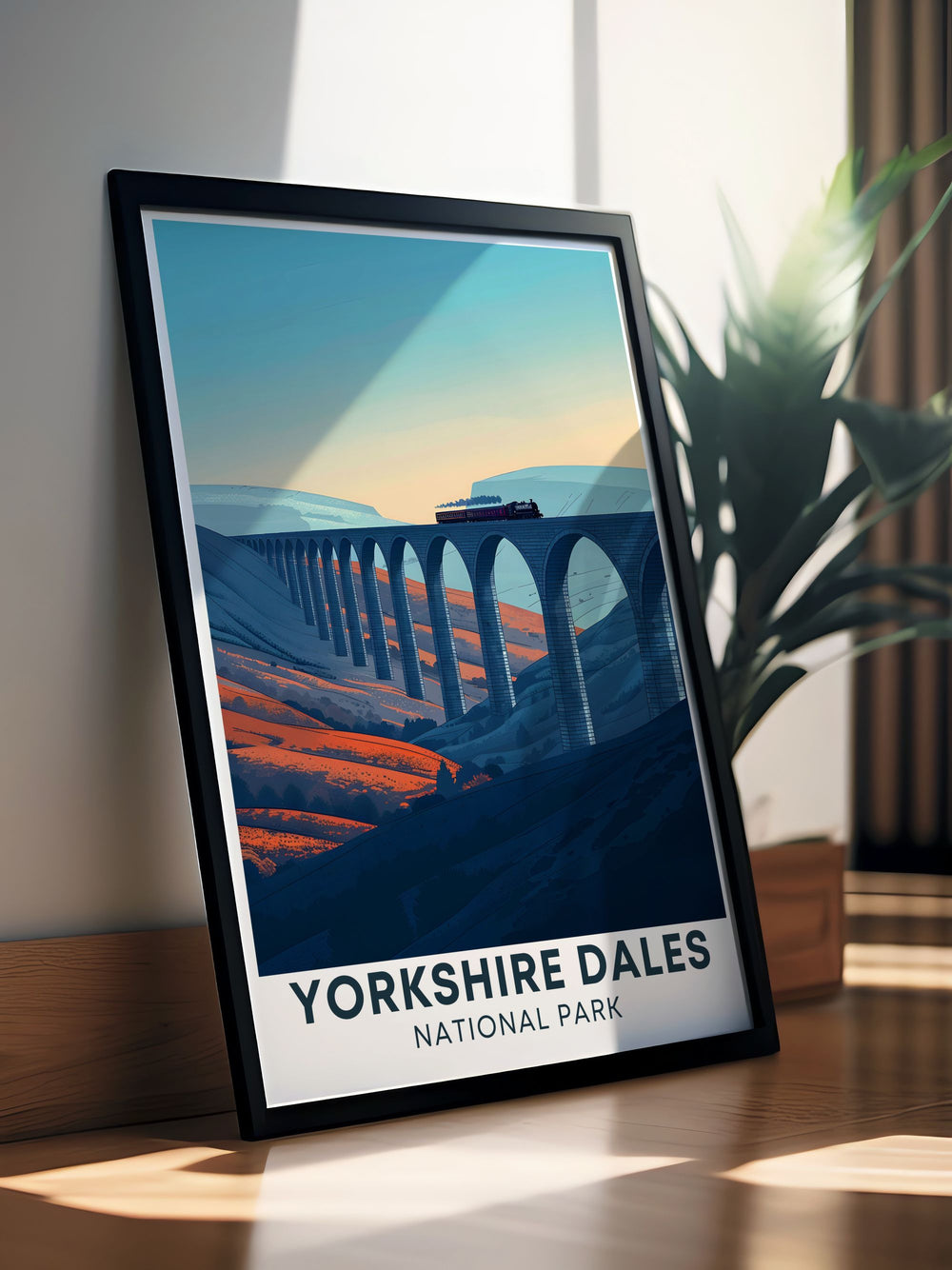 Discover the charm of the Yorkshire Dales with this Ribblehead Viaduct print featuring the historic viaduct and lush surroundings ideal for any nature lovers home.