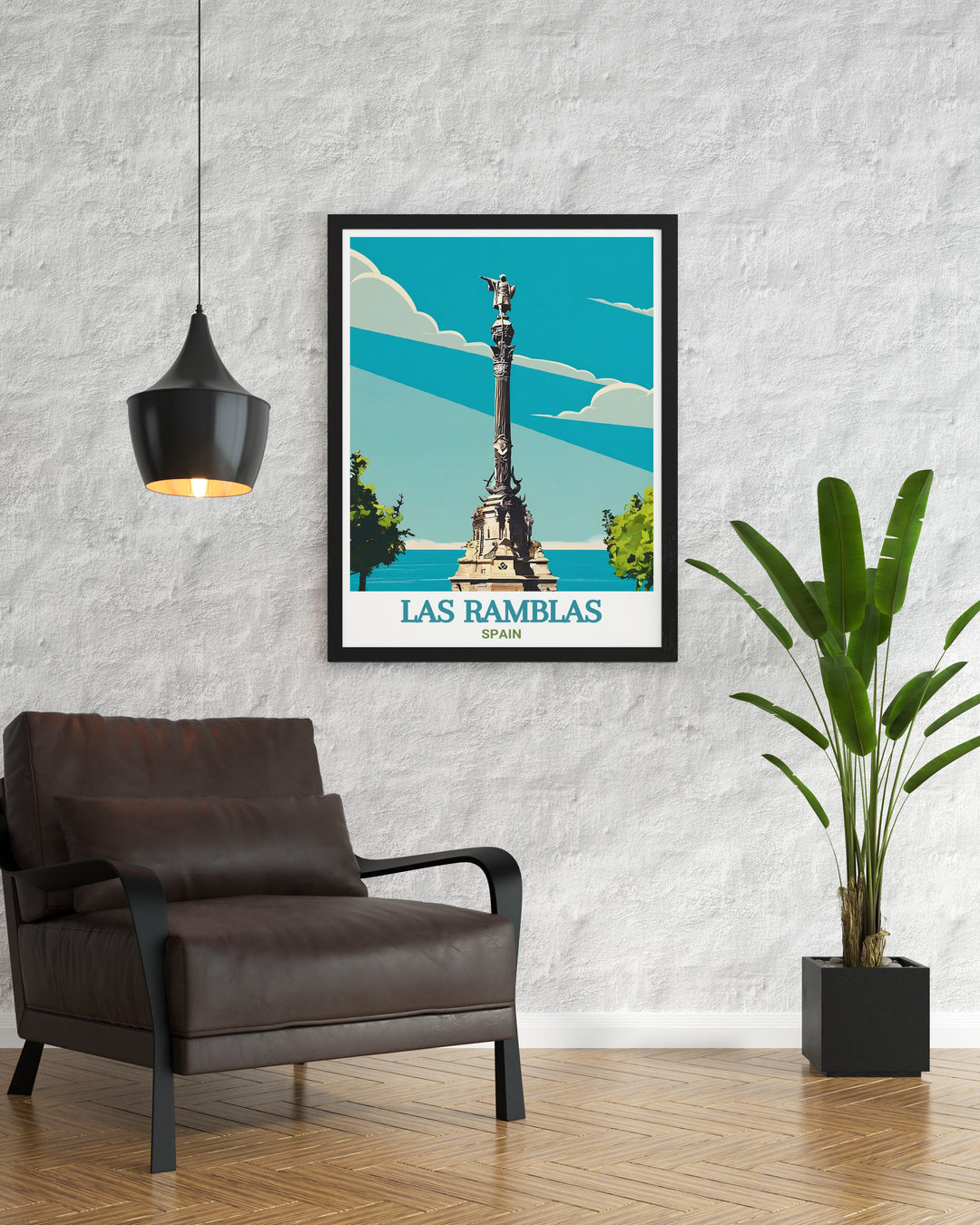 Celebrate Spains rich history with this canvas art of the Columbus Monument in Barcelona, showcasing the grandeur of the statue that commemorates Columbuss voyage to the Americas. Ideal for history enthusiasts and travel lovers.