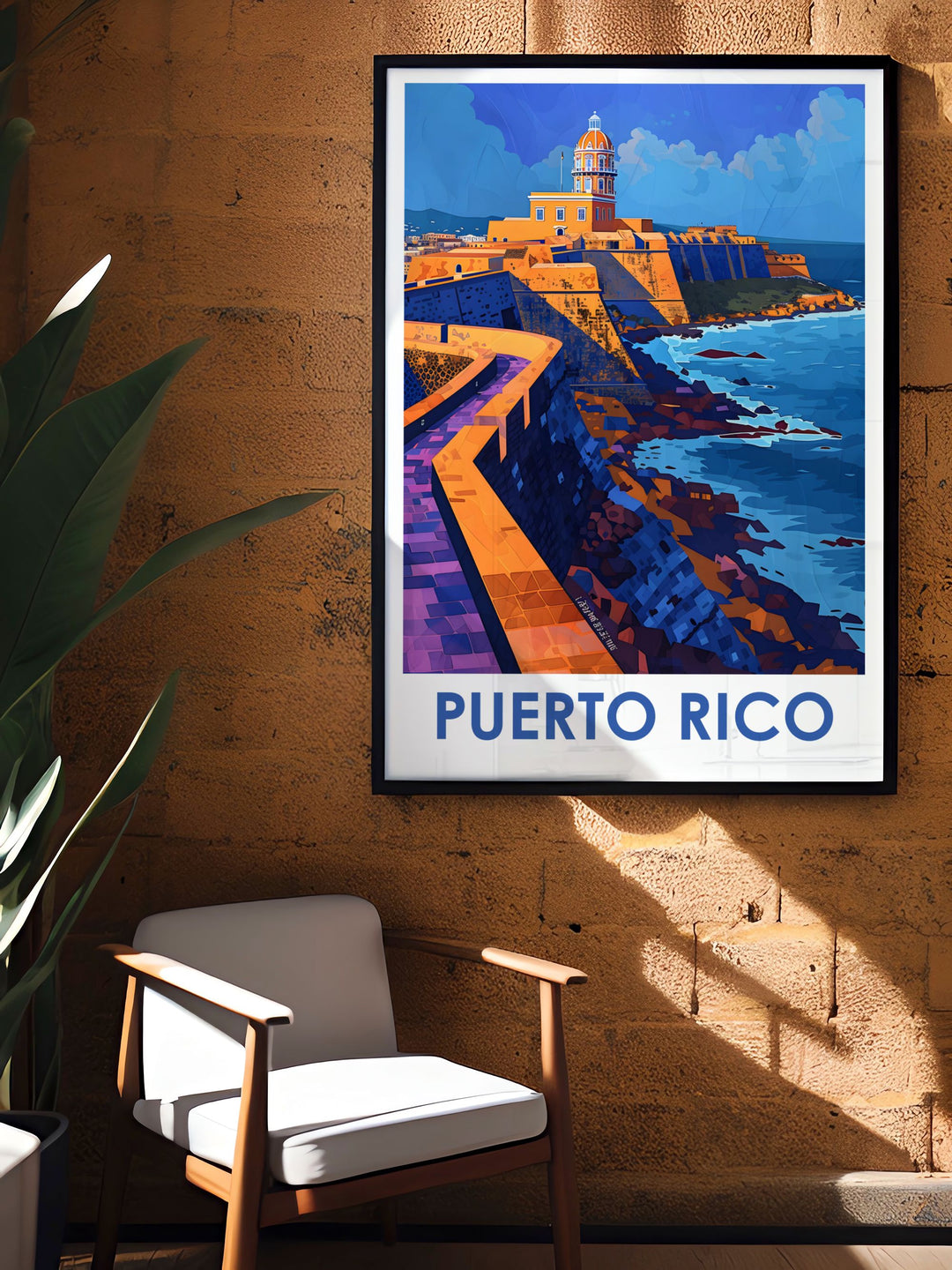 Stunning Arecibo painting featuring the iconic El Morro. This travel print is ideal for those who appreciate fine art and the rich history of Puerto Rico. Perfect for personalized gifts and adding a touch of Puerto Rican charm to your home decor