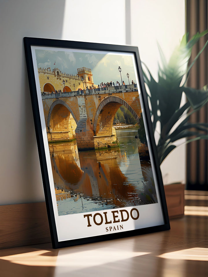 Perfect Spain Travel Gift with a captivating view of the Puente de San Martín this artwork adds sophistication and charm to any room making it a thoughtful present for special occasions