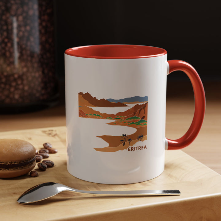 A beautifully designed Eritrea mug celebrating the country’s charm and cultural richness. Perfect for coffee or tea lovers, it features intricate artwork inspired by Eritrea’s iconic landmarks. Dishwasher-safe and durable, it makes a meaningful gift or keepsake for travelers and collectors.