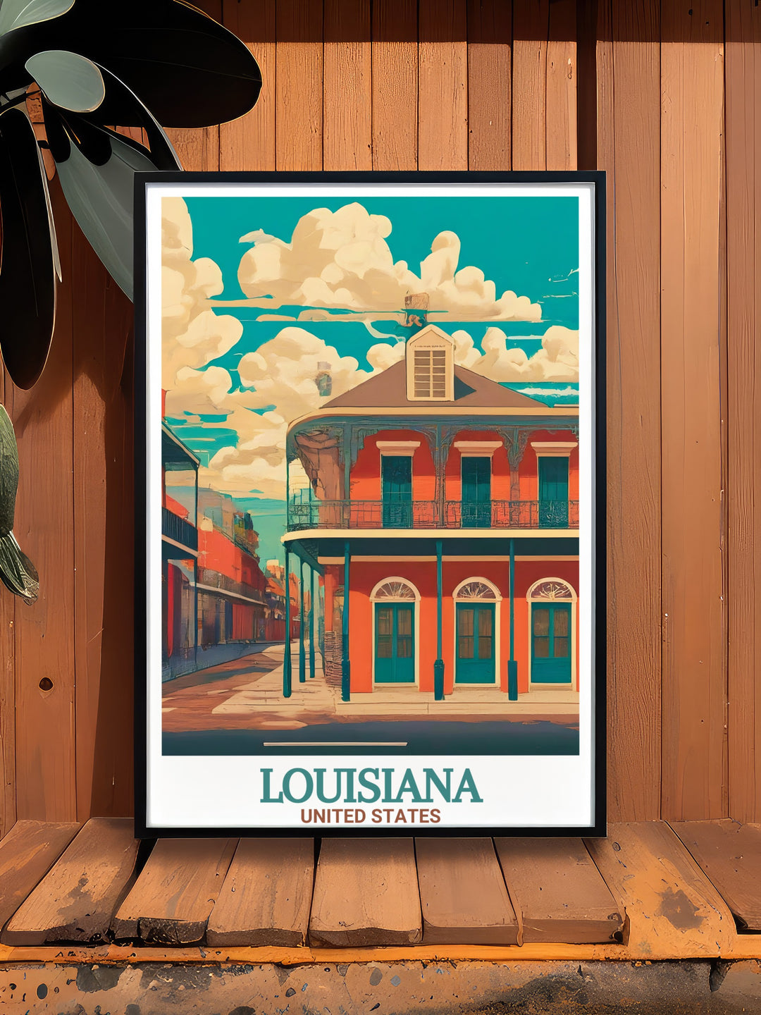 This wall art print of New Orleans French Quarter captures the vibrant energy and timeless beauty of Louisianas most famous neighborhood. With its colorful facades and ornate balconies, this piece makes a stunning addition to any travel inspired decor.