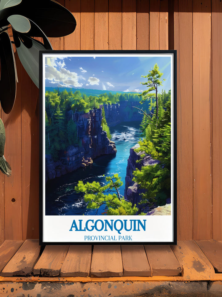 Barron Canyon canvas art portraying the majestic cliffs and deep valleys, ideal for those who cherish Canadas natural wonders.