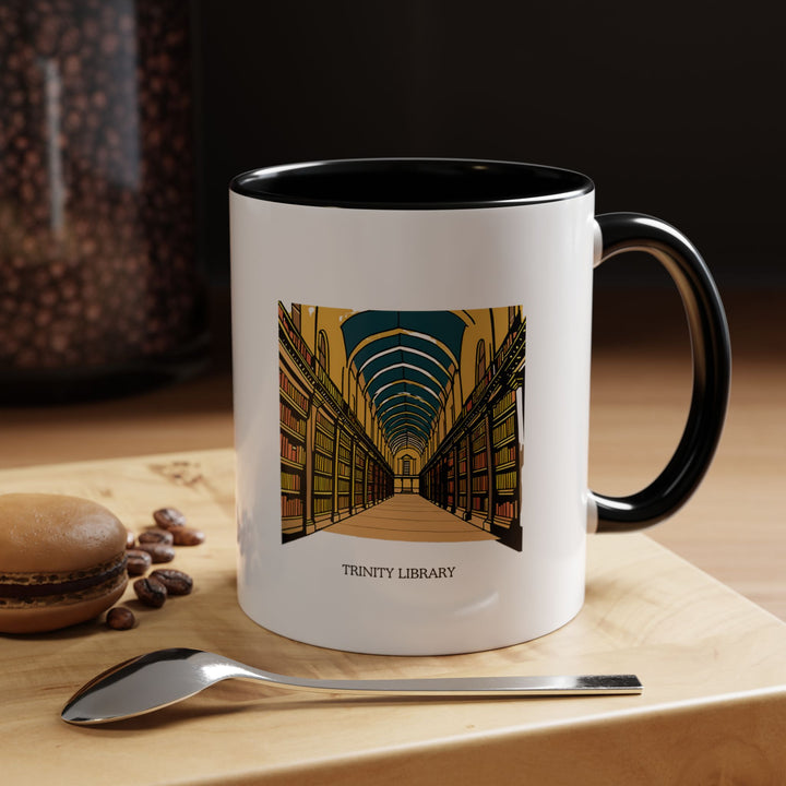 A beautifully designed Trinity Library mug, perfect for coffee or tea lovers. Featuring artwork of the historic Trinity College Long Room, it’s a great gift or souvenir for those who appreciate literature and history. Dishwasher safe for convenience.