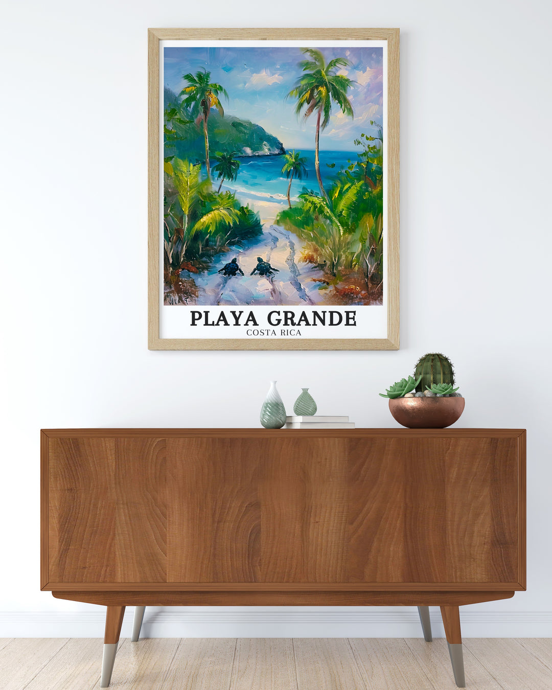 Discover Costa Ricas coastal paradise with this Playa Grande art print. Capturing the serene beaches of Marino Las Baulas and the untouched beauty of Congo Beach, this poster is ideal for adding a tropical, calming touch to your home or office decor.