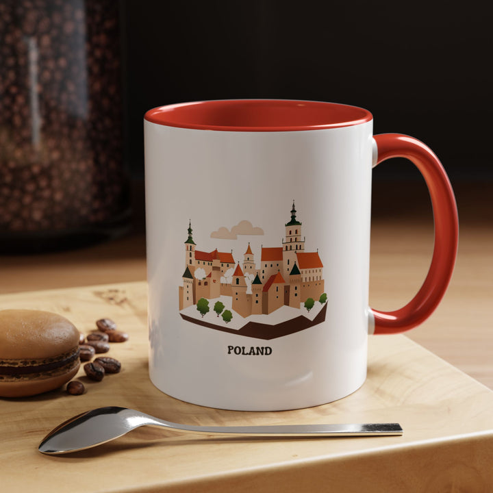 A beautifully designed Poland Mug featuring vibrant artwork inspired by Polish landmarks such as Wawel Castle. Ideal for coffee or tea lovers, this mug is durable, dishwasher-safe, and microwave-safe, making it a perfect gift or keepsake.