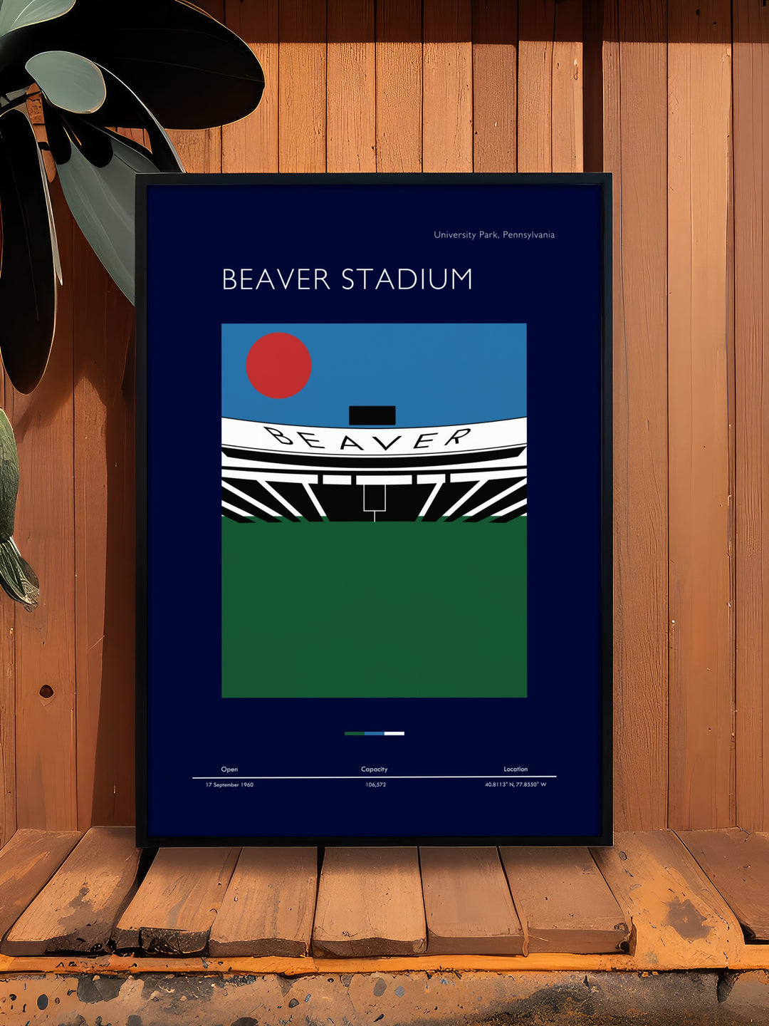 College football fans will love this Beaver Stadium poster showcasing the heart of Penn State Football perfect for adding a touch of elegance to your dorm room or home this print is a great way to celebrate the Nittany Lions