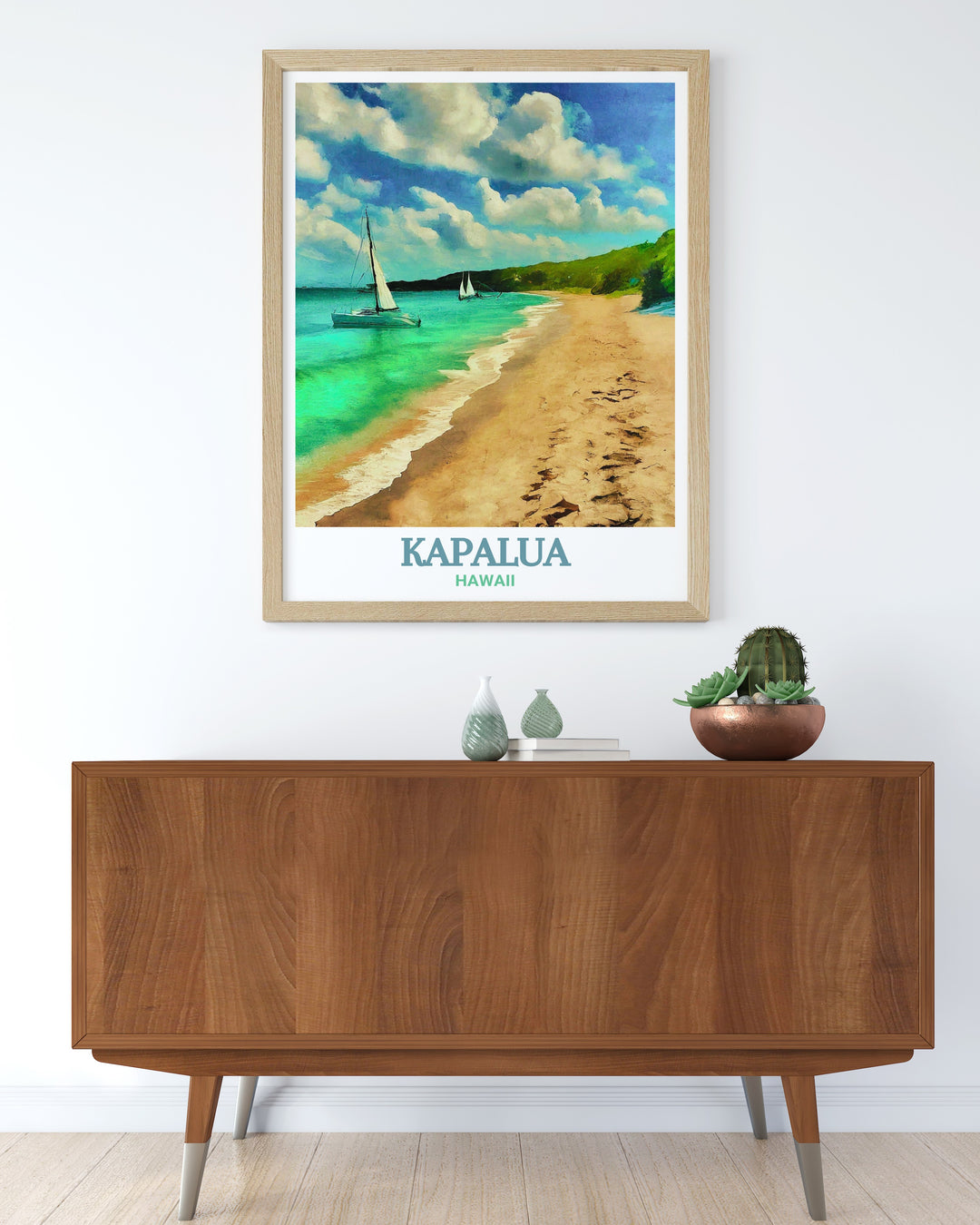 Kapalua golf decor featuring the lush greens and serene views of the Kapalua golf course paired with the iconic D.T. Fleming Beach this poster is perfect for adding a touch of Hawaii to any room making it an ideal personalized gift or elegant home decor piece