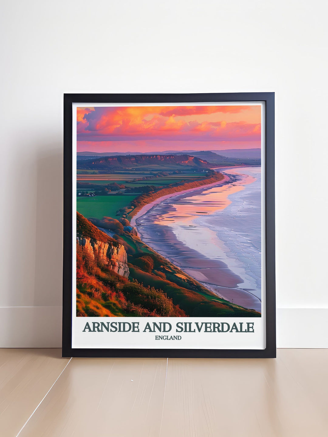 AONB travel prints capturing the picturesque scenery of Silverdale and Arnside with Morecambe Bay stunning living room decor perfect for those who appreciate coastal beauty