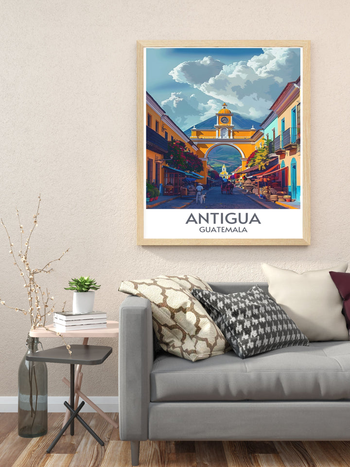 Beautifully matted Santa Catalina Arch fine line print ideal for those who love historical landmarks and sophisticated decor this artwork adds a touch of cultural heritage to any space