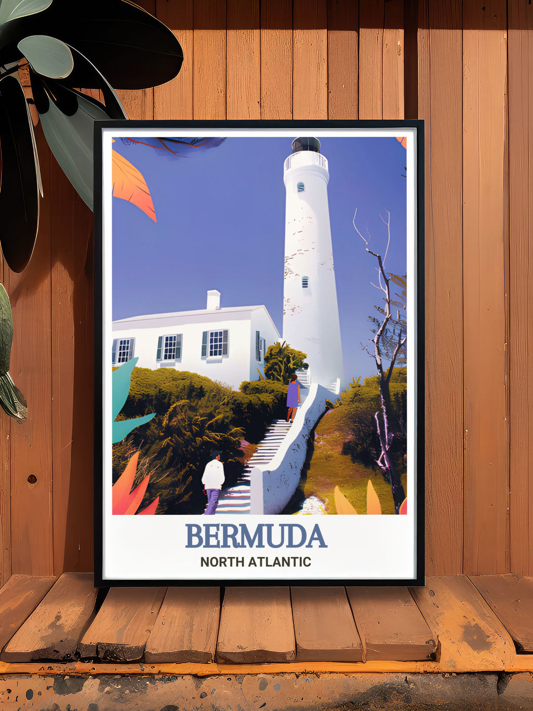 Exquisite Gibbs Hill Lighthouse Perfect Wall Decor featuring rich colors and intricate details ideal for anyone looking to add a nautical and Caribbean touch to their living space