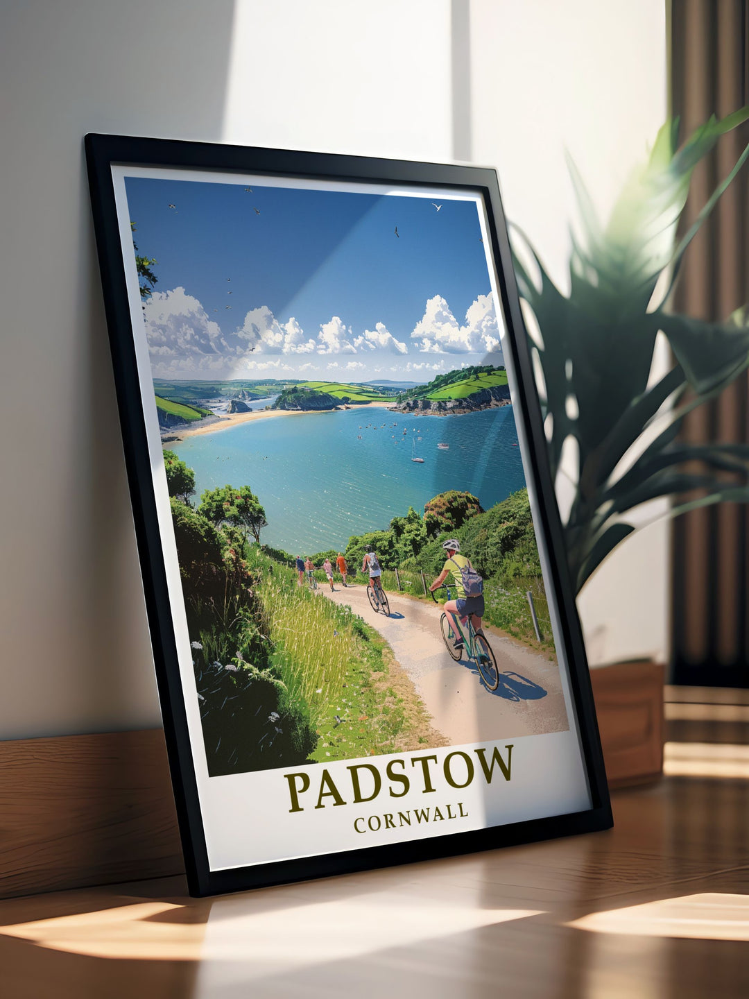 Padstow Print capturing the essence of the serene Padstow Estuary and Camel Trail perfect for adding elegance to any room stunning Padstow Harbour view ideal for Cornwall travel lovers and those who appreciate Cornish painting and decor